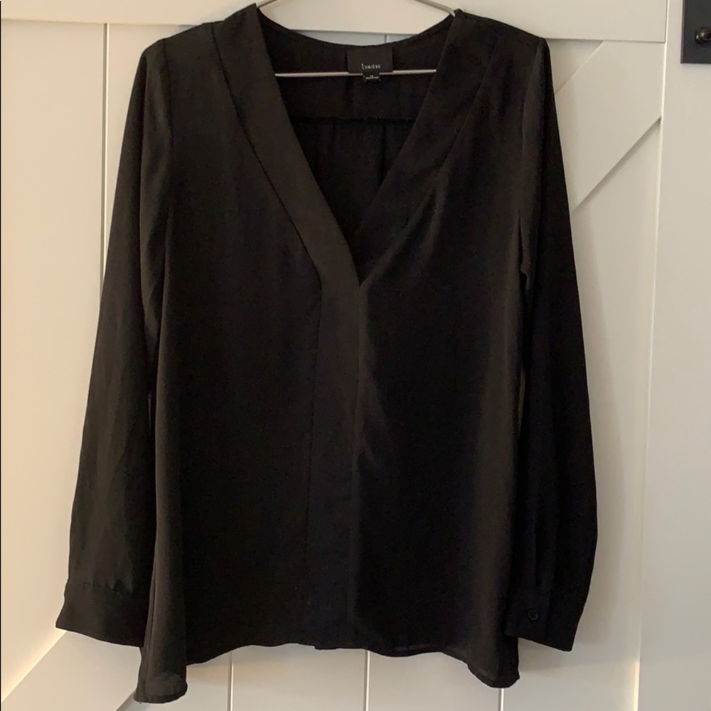 Black chiffon blouse